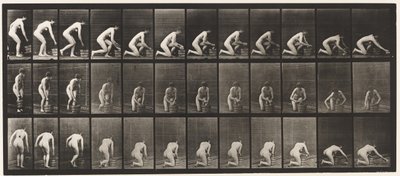 Tavla 252. Att knäböja på höger knä och skura golvet, 1872-1885 av Eadweard Muybridge