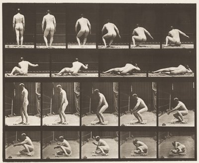 Plåt 257. Liggande på marken, 1885 av Eadweard Muybridge