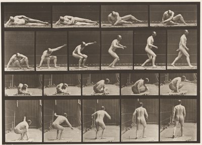 Tallrik 258. Uppstår från marken och går iväg av Eadweard Muybridge