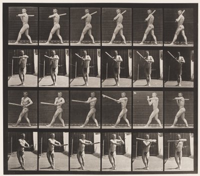 Tallrik 274. Base-ball; Batting av Eadweard Muybridge