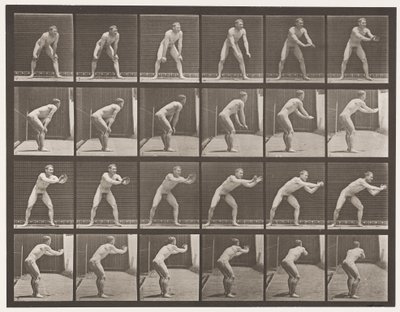 Tallrik 280.Base-ball; Fångst, 1885 av Eadweard Muybridge