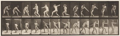 Tallrik 284. Base-ball; Att fånga och kasta, 1885 av Eadweard Muybridge