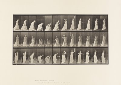 Plåt 306. Plocka upp en boll och kasta den, 1885 av Eadweard Muybridge