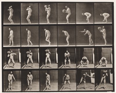 Tavla 312. Heaving a 75-lb sten av Eadweard Muybridge