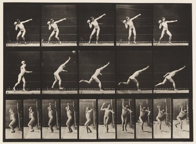 Plåt 314. Hänger en 20-lb sten av Eadweard Muybridge