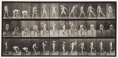 Plåt 317. Hänger en 70-lb sten av Eadweard Muybridge