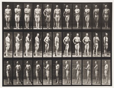 Plåt 351. Fixa och avfixa bajonetter, 1872-1885 av Eadweard Muybridge