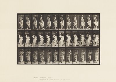 Tallrik 35. Går, bär barn av Eadweard Muybridge