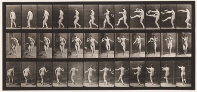 Plåt 367. Kicking A Hat, 1872-1885 av Eadweard Muybridge