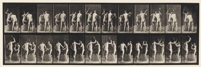 Tavla 375. Smeder, två modeller, hamrande på städet av Eadweard Muybridge