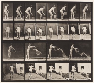 Tallrik 401. Tömningshink med vatten av Eadweard Muybridge