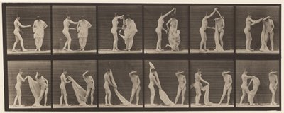 Tallrik 427. Toalett; Två modeller av Eadweard Muybridge
