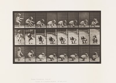 Tavla 477. Barn, böja sig, lyfta en bägare och dricka av Eadweard Muybridge