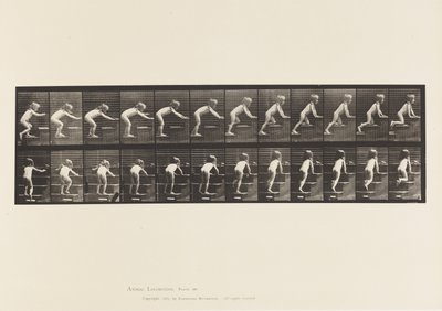 Tallrik 480. Barn, går och kryper på övervåningen av Eadweard Muybridge