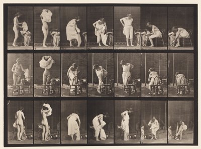Plansch 493. Diverse faser av toaletten, 1872-1885 av Eadweard Muybridge