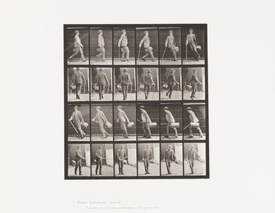 Plåt 49. Gå och vända sig snabbt av Eadweard Muybridge