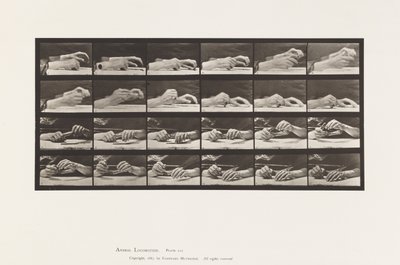 Tavla 536. Handens rörelse; Händer som byter penna av Eadweard Muybridge
