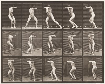Plåt 73. Vänder sig om i överraskning och springer iväg, 1872-1885 av Eadweard Muybridge