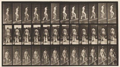 Tavla 87. Stigande lutning, hink med vatten i varje hand av Eadweard Muybridge