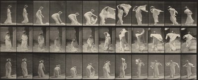 Plansch nummer 233. Lyfta sjalen, lägga den om axlarna och vända sig av Eadweard Muybridge