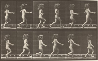 Skylt nummer 469. Barn springer av Eadweard Muybridge
