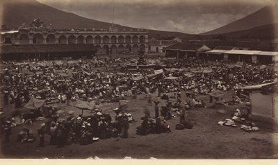 Plaza och vicekungens palats-Antigua de Guatemala,1877 (foto) av Eadweard Muybridge