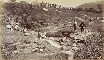 Tygdragning i Almolonga, Guatemala av Eadweard Muybridge