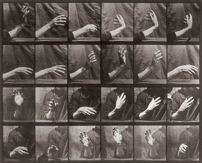 Sekvens med handrörelse, tallrik 535 från Animal Locomotion (collotype) av Eadweard Muybridge