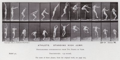 Den mänskliga figuren i rörelse: Atlet, stående höjdhopp av Eadweard Muybridge