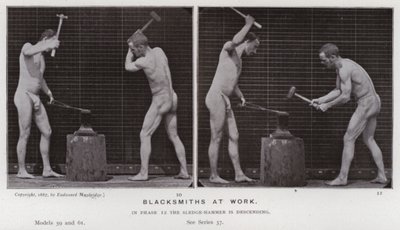 Den mänskliga figuren i rörelse: Smeder på jobbet av Eadweard Muybridge