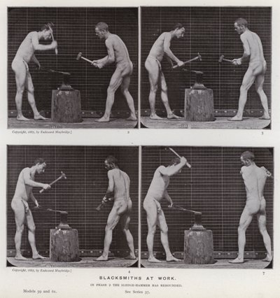 Den mänskliga figuren i rörelse: Smeder på jobbet av Eadweard Muybridge