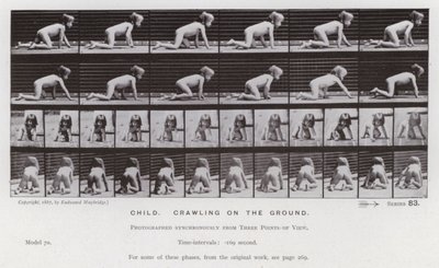 Människofiguren i rörelse: Barn som kryper på marken av Eadweard Muybridge