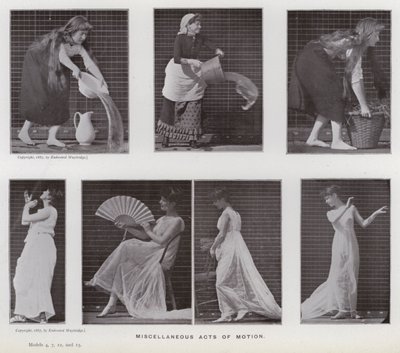 The Human Figure in Motion: Diverse rörelsehandlingar (s/v foto) av Eadweard Muybridge