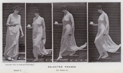 Den mänskliga figuren i rörelse: utvalda faser (s/v foto) av Eadweard Muybridge
