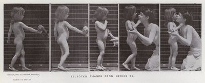 The Human Figure in Motion: Valda faser från serie 79 (s/v foto) av Eadweard Muybridge