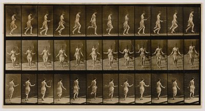 Kvinna använder hopprep, från boken Animal Locomotion av Eadweard Muybridge