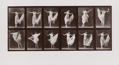 Kvinna som dansar, tavla 107 från Animal Locomotion, 1887 av Eadweard Muybridge