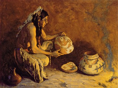 The Bird Jar, 1933 (olja på masonit) av Eanger Irving Couse