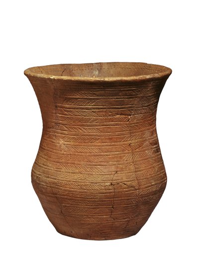 Klockbägare från en grav vid Radley, Barrow Hills, ca 2500-2150 f.Kr. (lera) (se även 3073366) av Early Bronze Age