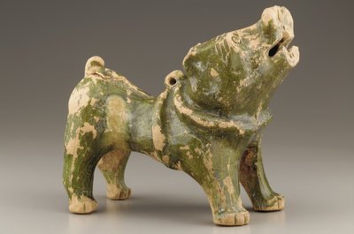 Gravfigur av en skällande hund, tidigt 1:a-tidigt 3:e århundradet (keramik) av Eastern Han Dynasty Chinese School
