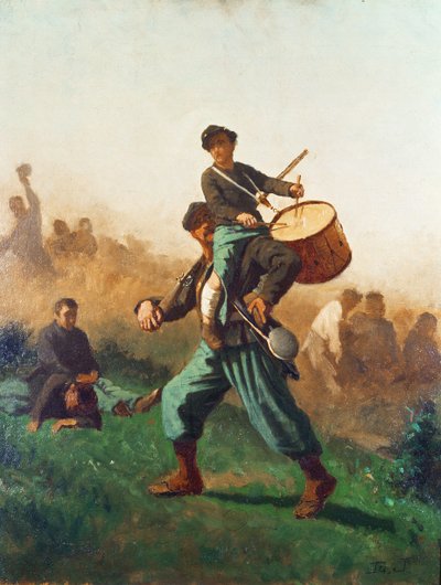 En studie för The Wounded Drummer Boy av Eastman Johnson
