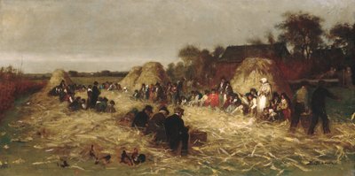 Majsskalning vid Nantucket, ca. 1875. av Eastman Johnson
