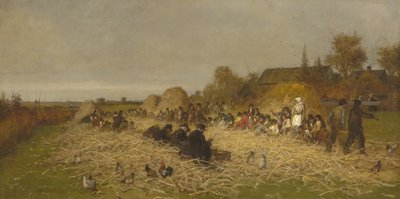 Husking Bee, ön Nantucket, 1876 av Eastman Johnson