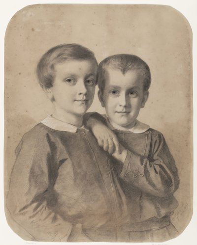 Porträtt av Wigbold Albert Willem, greve av Limburg Stirum, och greve Hendrik av Eastman Johnson