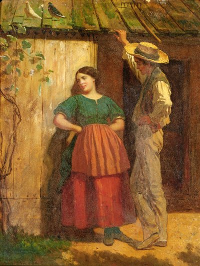 Rustik uppvaktning av Eastman Johnson