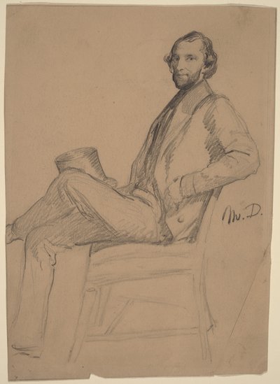 Sittande studie av M.D. av Eastman Johnson