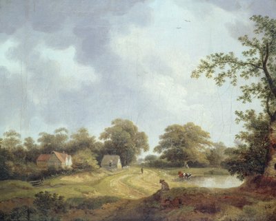 Suffolk Landscape (olja på duk) av Ebenezer Tull