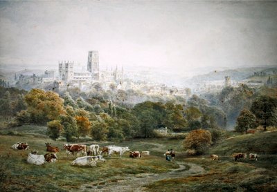 Durham (akvarell på papper) av Ebenezer Wake Cook