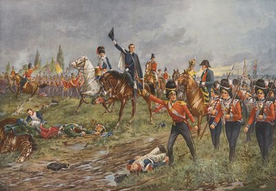 Hela linjen kommer att gå framåt! (färglitografi) av Edgar Alfred (after) Holloway