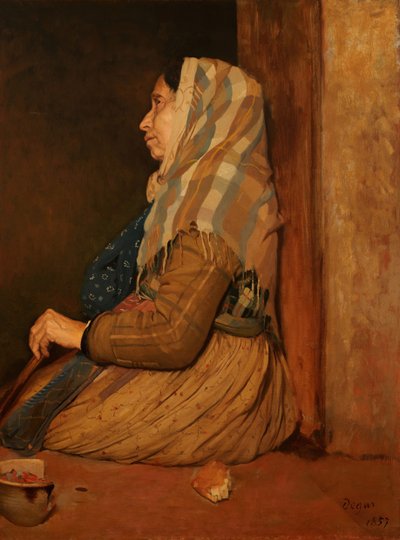 En romersk tiggarkvinna, 1857. av Edgar Degas
